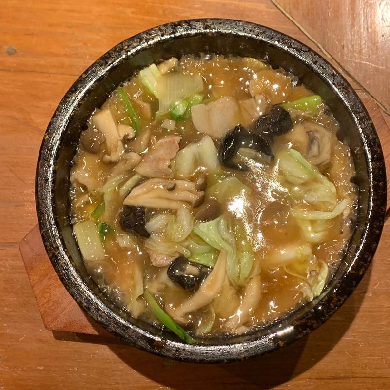 石焼きあんかけ焼きそば(炭火と中華 九尾)