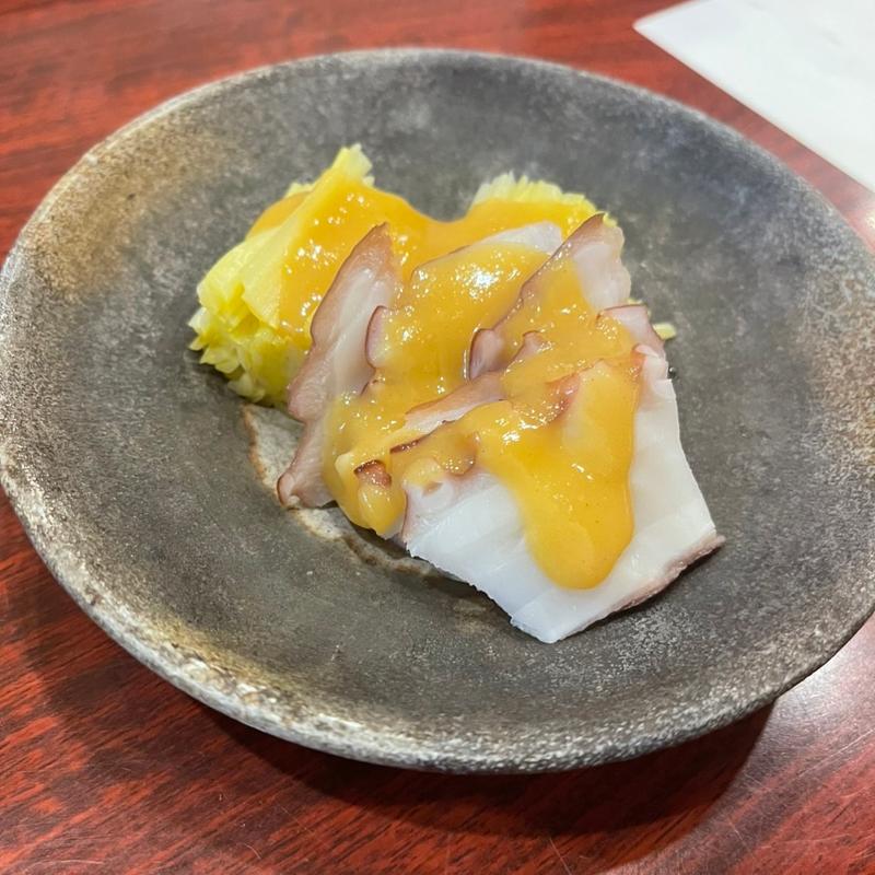 黄ニラとたこ(すし処 あじ彩)