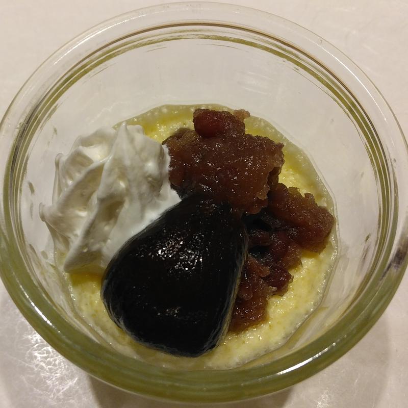 栗の渋皮煮のプリン(鮨まつもと)