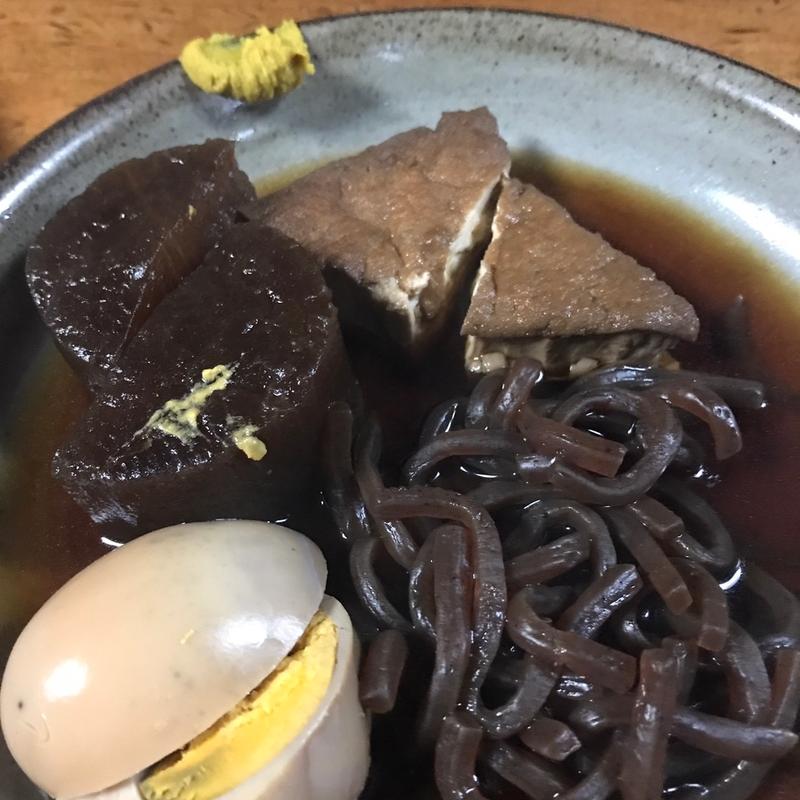 玉子、大根、厚揚げ、糸こん(安兵衛)