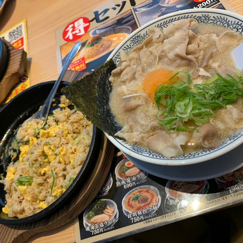 肉そば 肉ダブル チャーハンセット(丸源ラーメン 札幌菊水元町店)