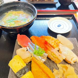 寿司、ラーメンセット(鮨・酒・肴 杉玉 香里園)