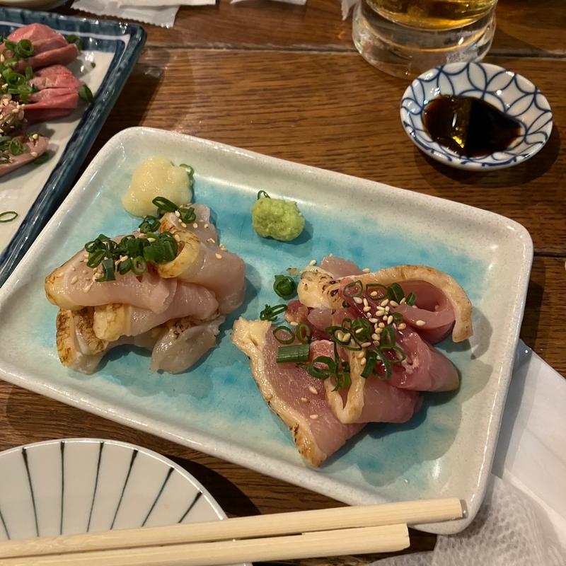 鳥刺し　2種盛り(その日暮らし)