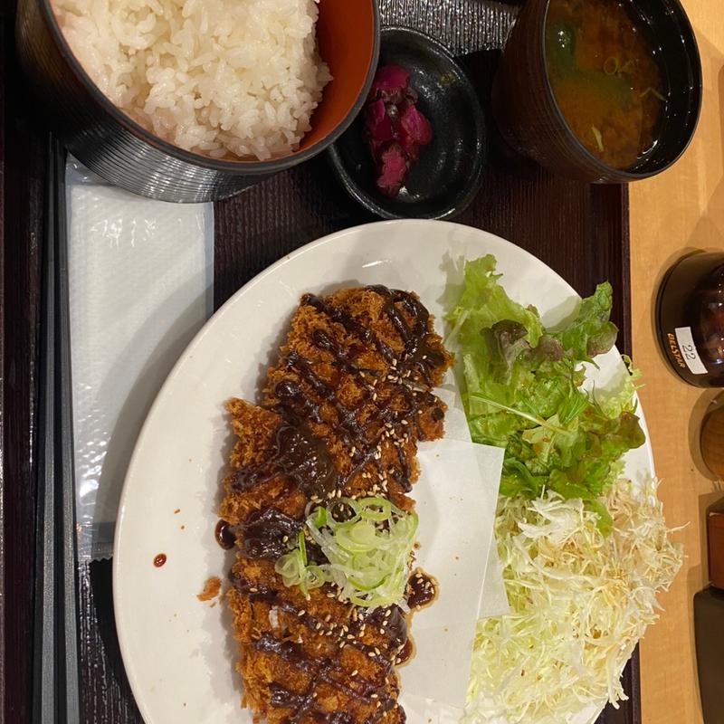 味噌カツ定食(後楽温泉ほのかの湯)