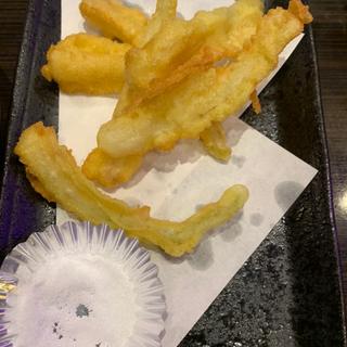 島らっきょうの天ぷら(沖縄料理のライヴ居酒屋　うりずん)