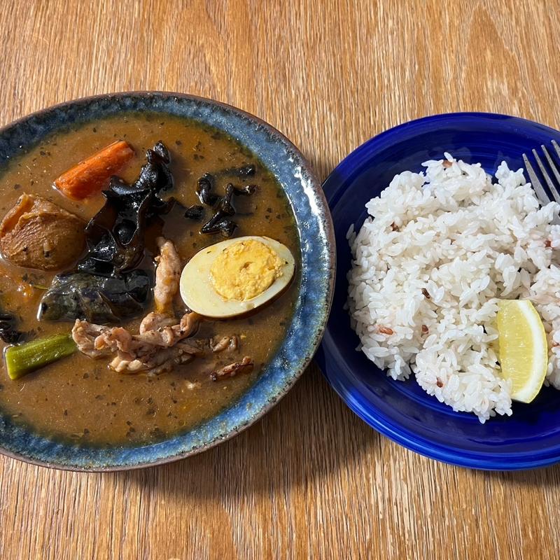 せせりの塩麹漬けカレー(soup curry Suage 天神)