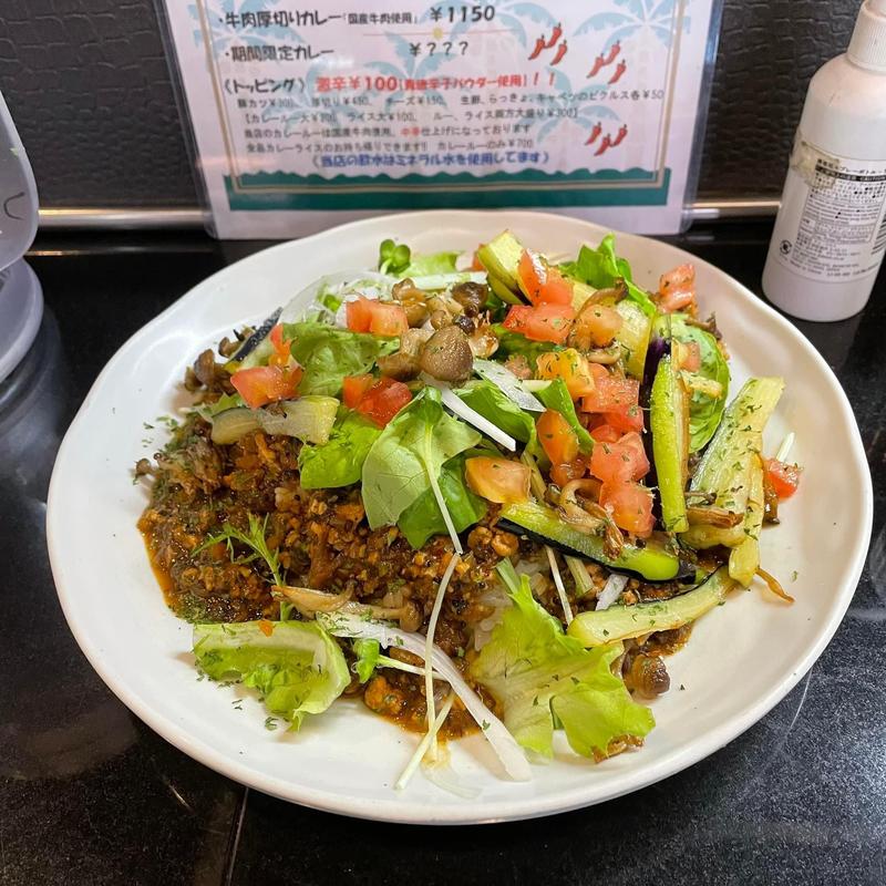 熱辛！！粗挽きスパイスの辛口鶏キーマカレー(カレー屋 本格カレー カルダモン.)