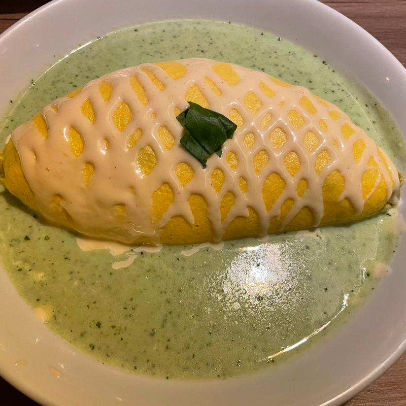 ジェノベーゼオムライス(ベビーフェイスプラネッツ 四日市笹川店)