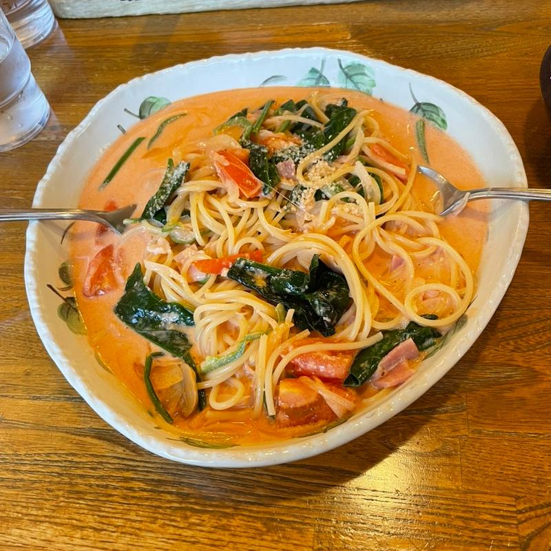 トマトクリームパスタ(暖気亭)