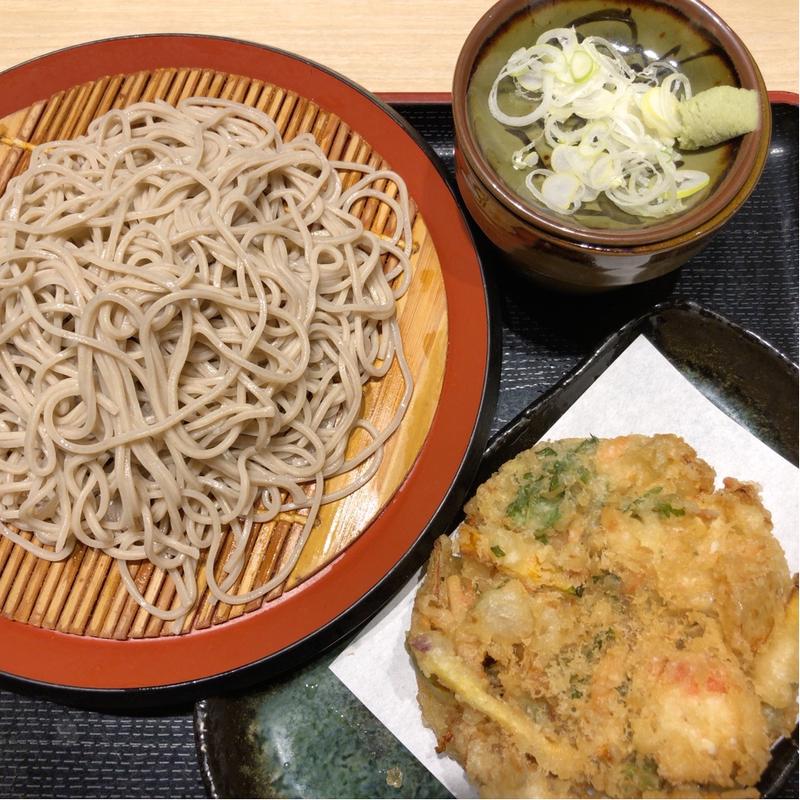 もりそばと海鮮かき揚げ天ぷら(味奈登庵 みなとみらい店)