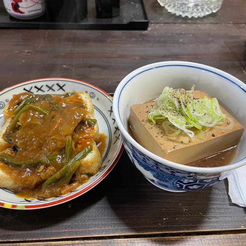 煮豆腐＆栃尾揚げのカレーソース和え(DAI)