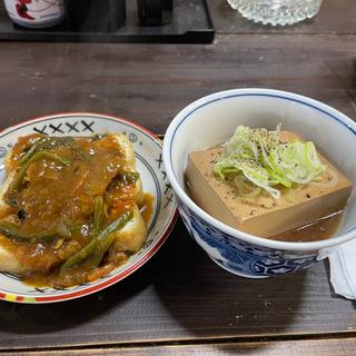煮豆腐＆栃尾揚げのカレーソース和え(DAI)