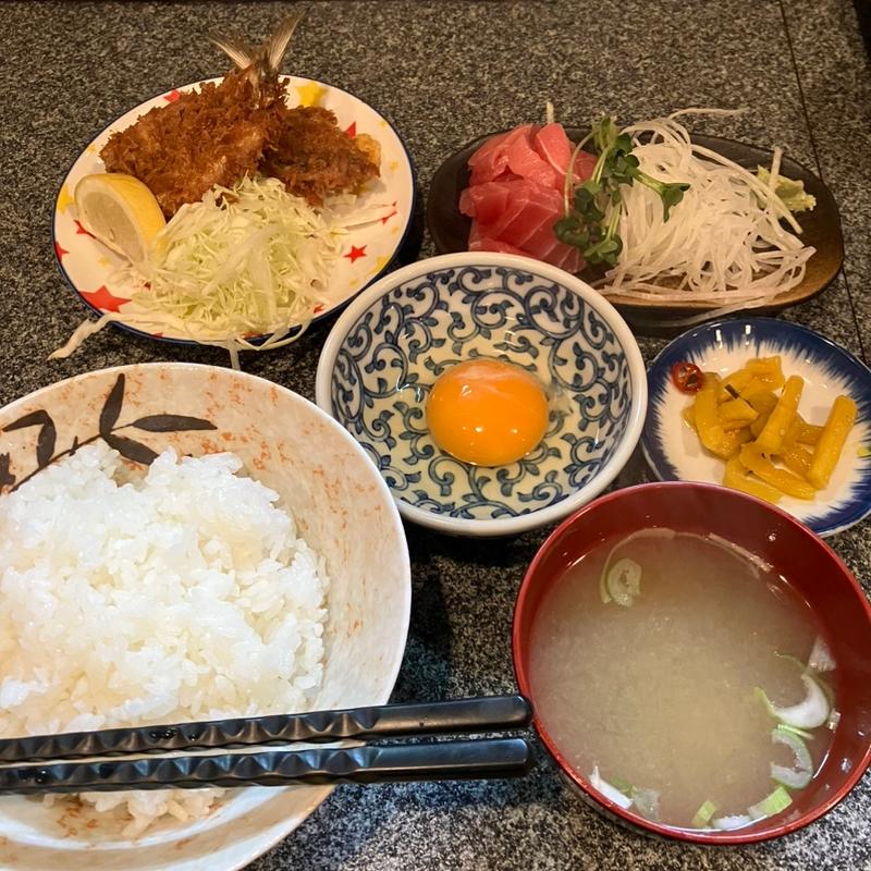 なかおちとアジフライ(なかおちの店 千代)