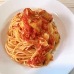 ナスとモッツァレラチーズのトマトソーススパゲッティーニ