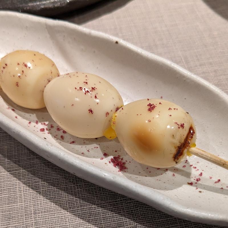 うずらの玉子(焼鳥ごくう 奥)