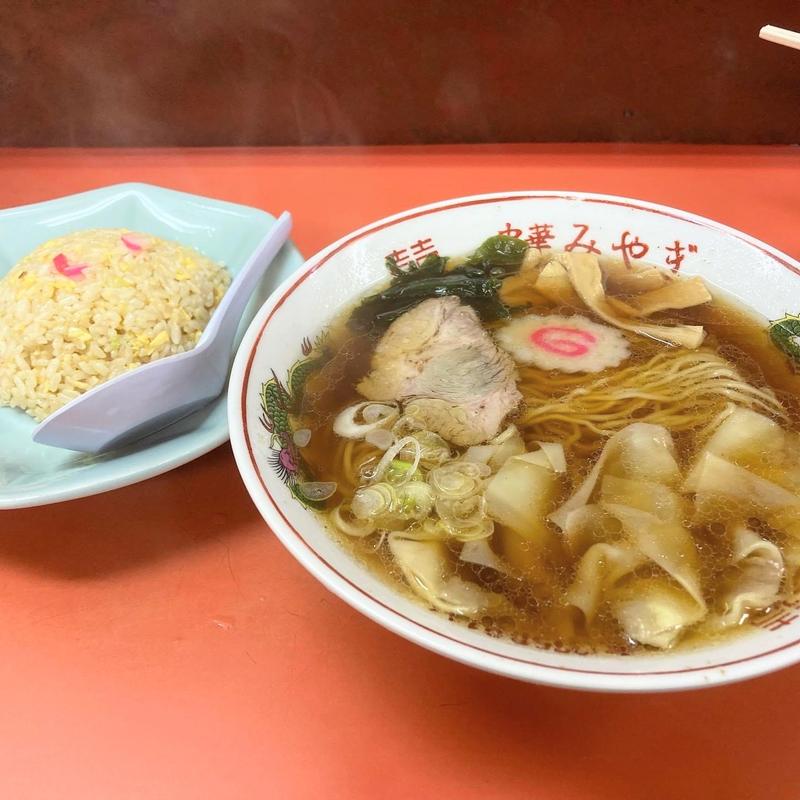 ワンタンメン 半チャーハン(みやぎ)