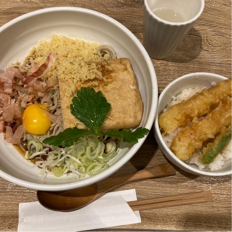 冷むじなそばand ミニ天丼(そば二〇)