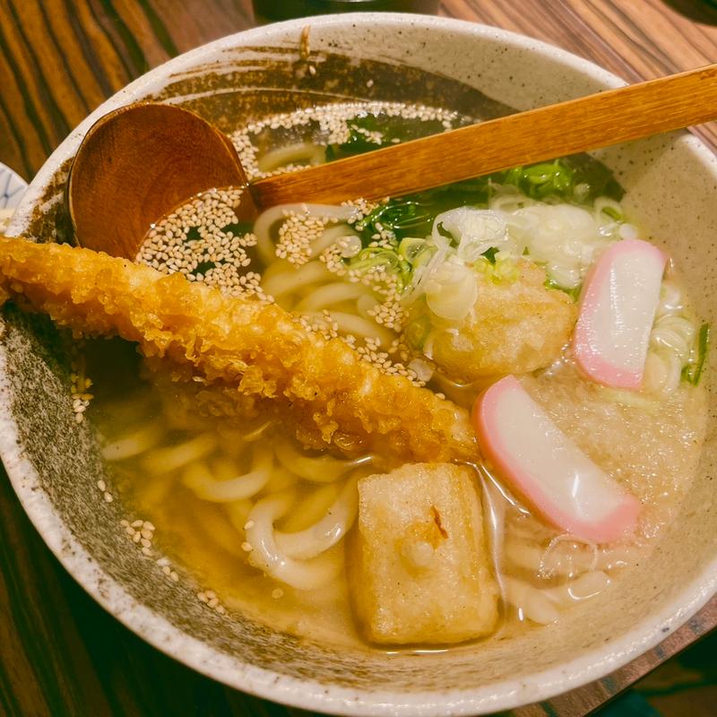 年明けの海老天うどん(ささ吟 （ササギン）)