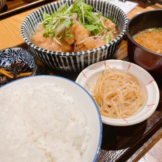若鶏と茄子の柚子おろし煮定食(恵比寿 土鍋炊ご飯 なかよし 丸の内iiyo!!店)