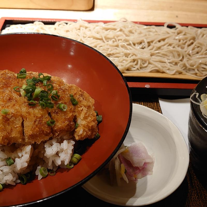 カツ丼とそばのセット(そば道 西のはなれ)