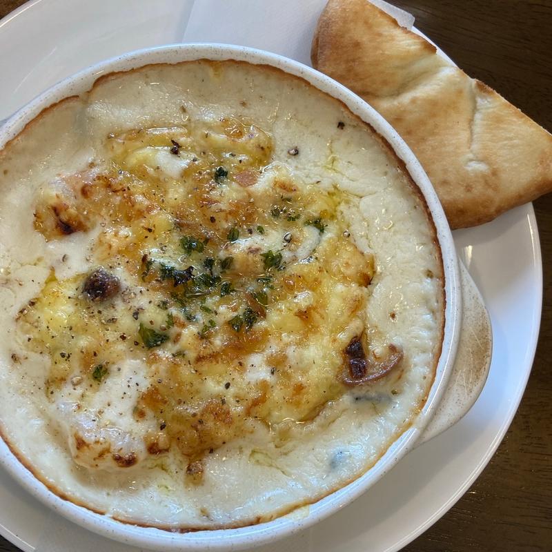エビときのこのグラタン(自家製ソースのスパゲッティ サリバン 浜田店)