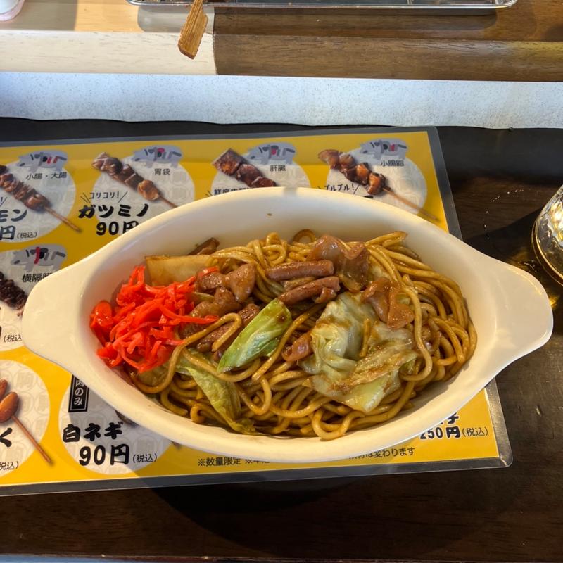 ホルモン焼きそば(駒川ホルモン)