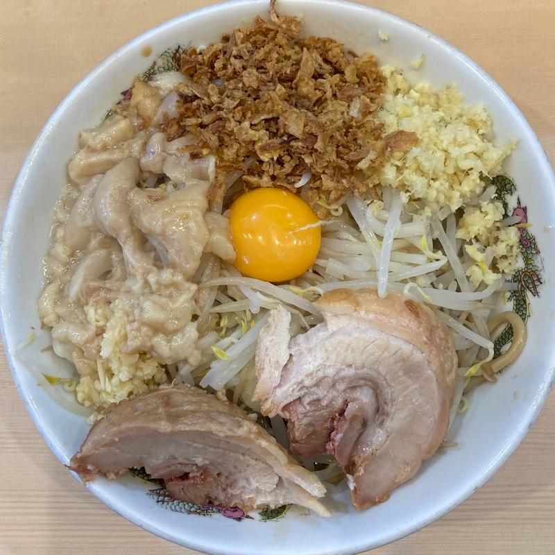 小ラーメン 汁なし変更(ガッツリラーメンいち豚 福島上町本店)
