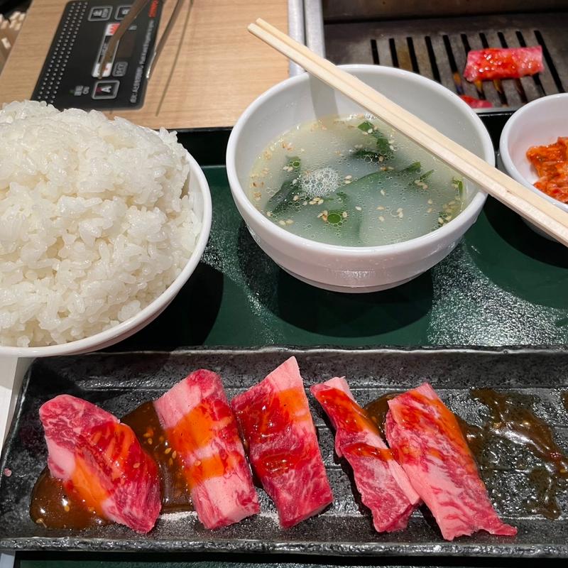 上赤身定食(焼肉 ダイナマイト)