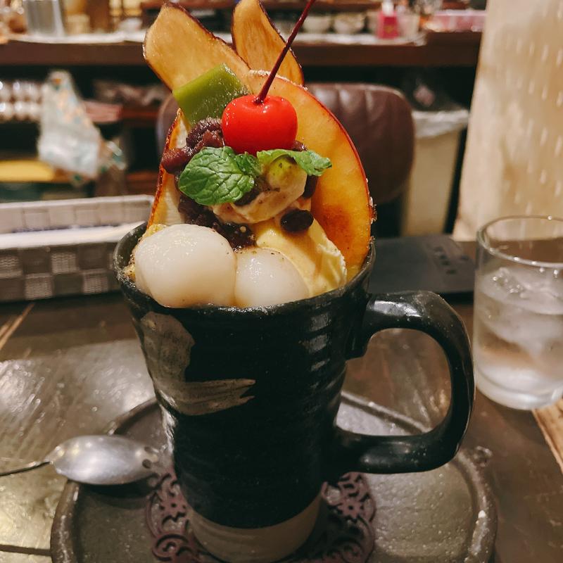 ノスタルジック和パフェ(Cafe 婆沙羅かえる堂)