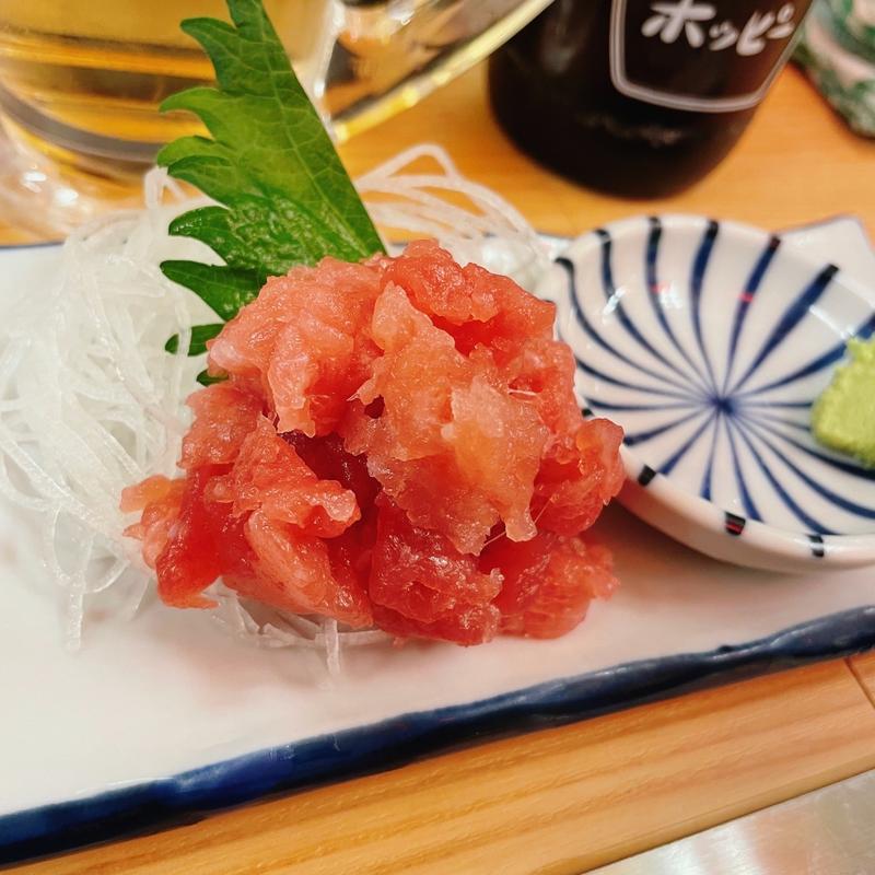 マグロ中落ち(立呑み 晩杯屋 天王寺店)