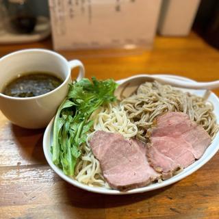 地鶏醤油つけ麺 合盛り (極汁美麺 umami)