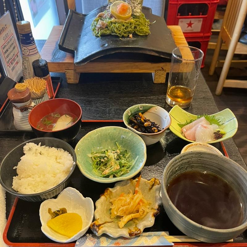 瓦そば定食(瓦そばと美味いお肉 美味肴処 Nori)