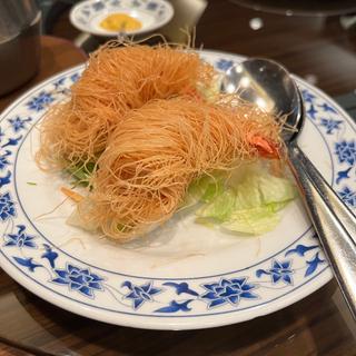 海老のカダイフ巻き揚げ(重慶飯店新館レストラン)
