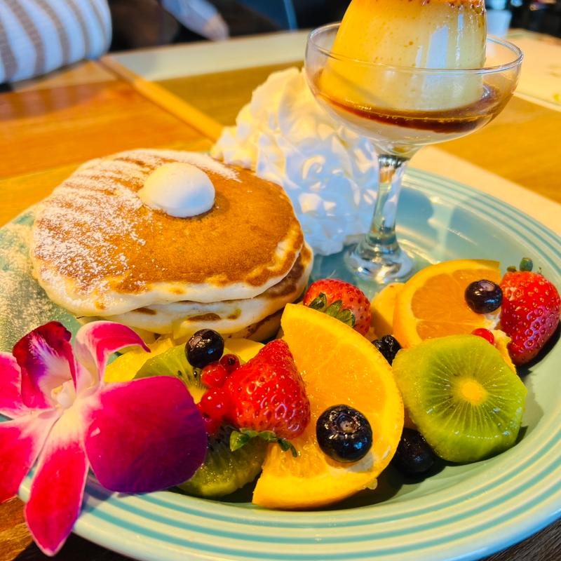 プリンアラモアナパンケーキ(コナズ珈琲幕張)