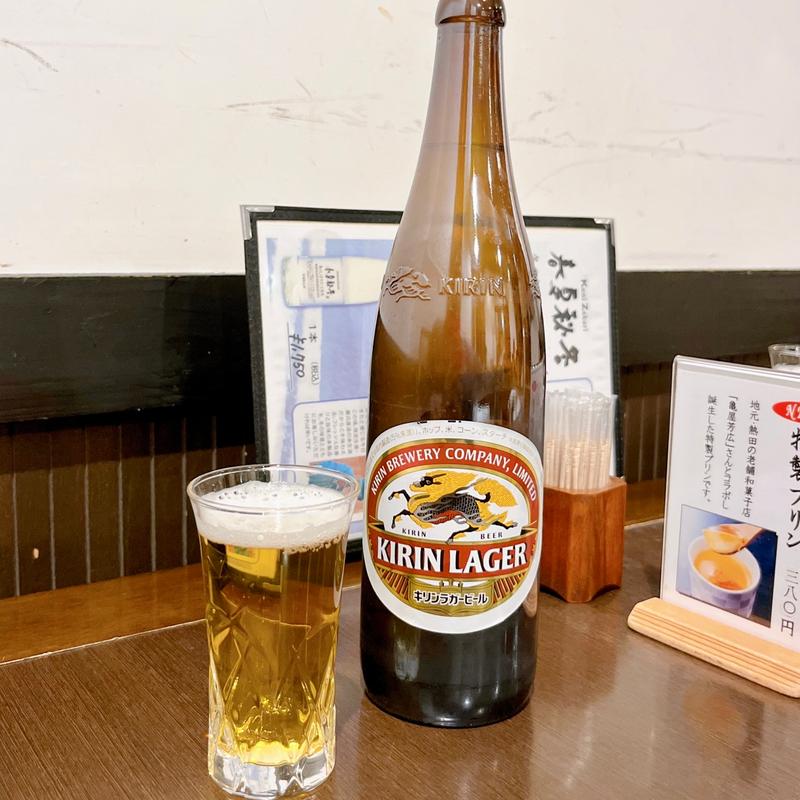 瓶ビール大瓶キリンラガー(あつた蓬莱軒 本店)