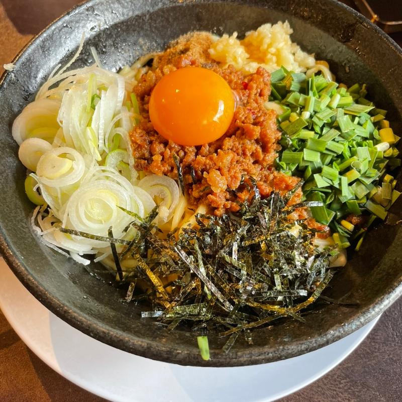 まぜそば大盛　追い飯付(らーめん 八起)