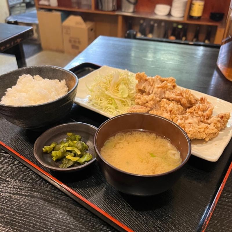 鶏モモ一枚揚定食(極火)