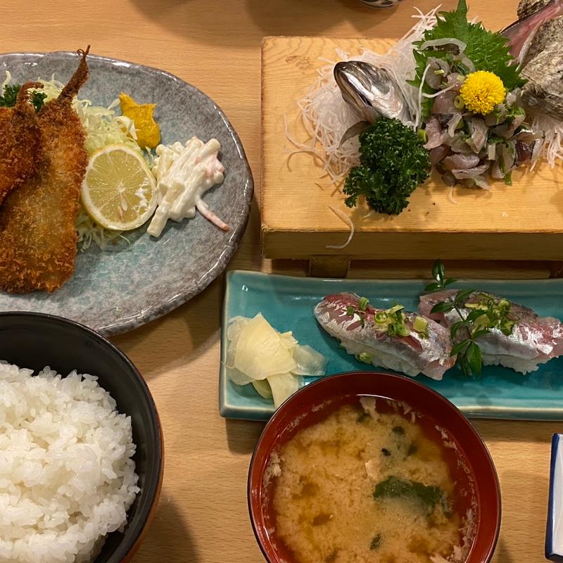 あじづくし御膳(魚河岸丸天 魚河岸店)