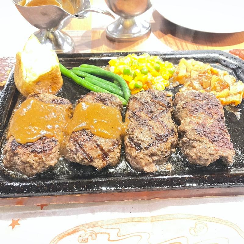 オリジナルハンバーグダブル(ハングリータイガー 若葉台店)