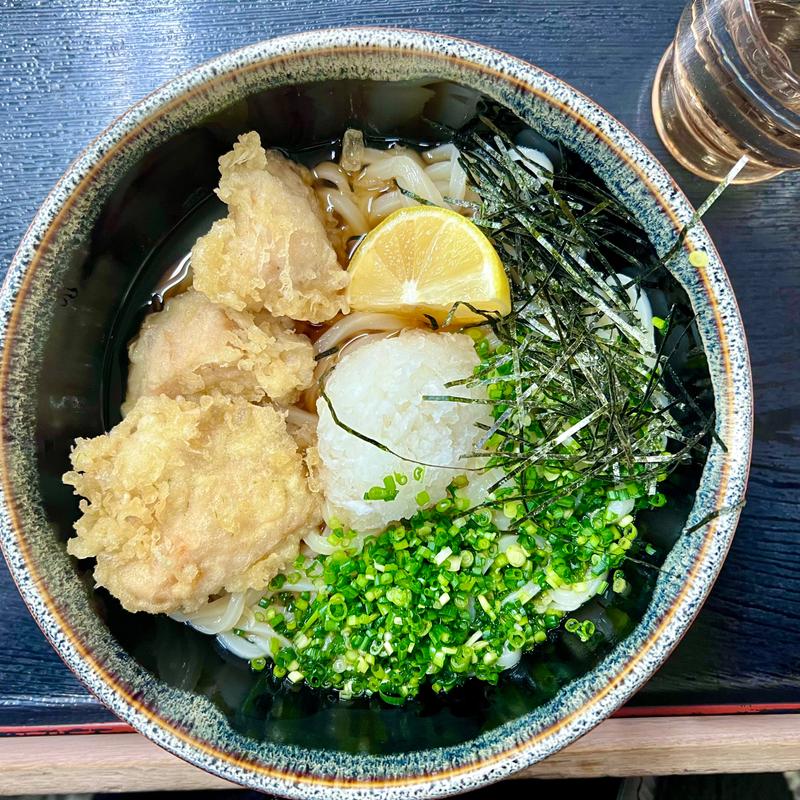 とり天ぶっかけ(手打うどん くうかい)