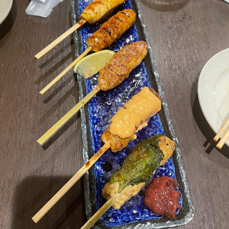 つくね5種盛り(ごちそう村 西明石店)