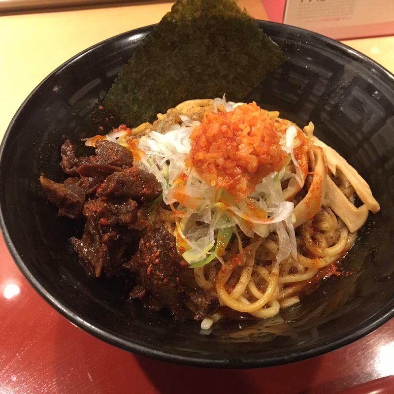 辛麻辣海老ニンニクマゼソバ(えびそば えび助)