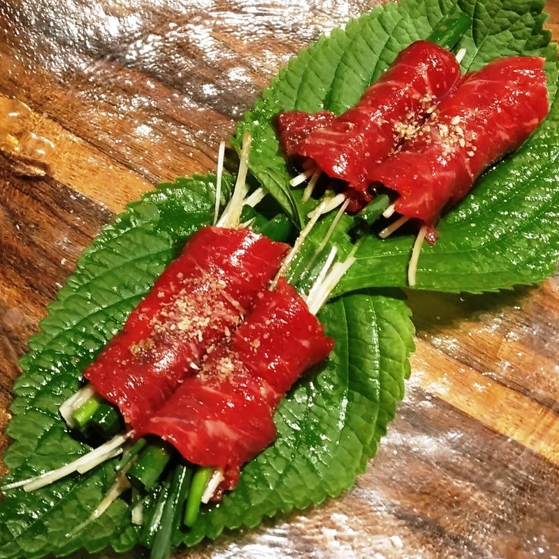 カルパッチョ風ねぎムチンロース(恵比寿 焼肉USON)