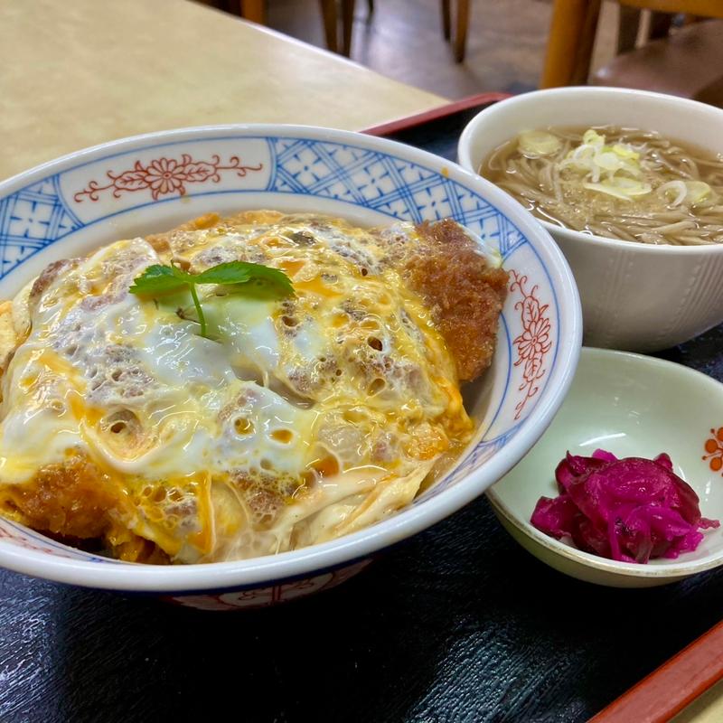 カツ丼かけ蕎麦小セット(みつわ )