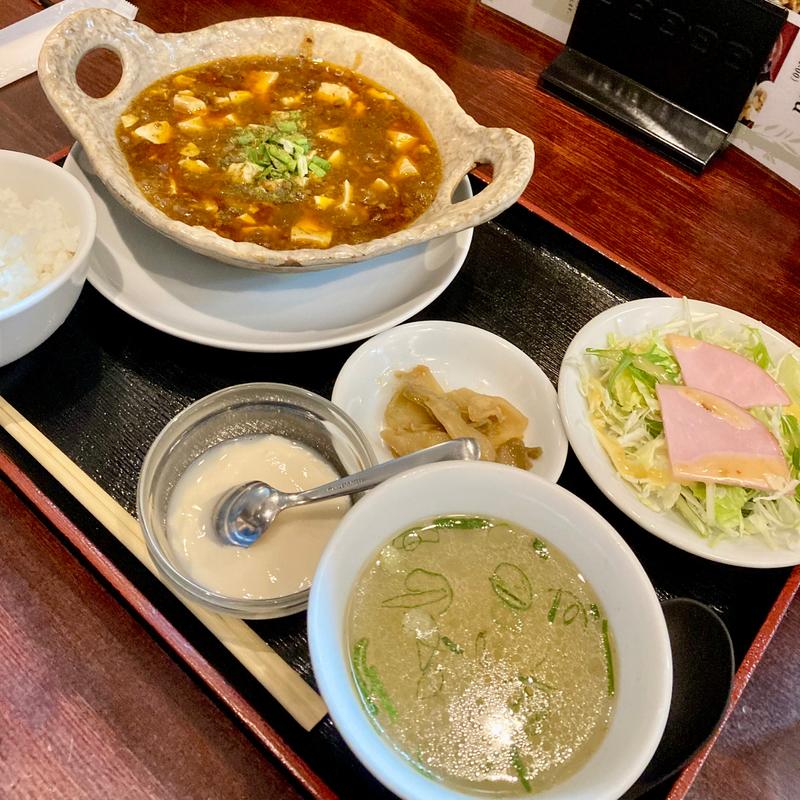 燈の四川麻婆豆腐セット(中国酒家・燈)