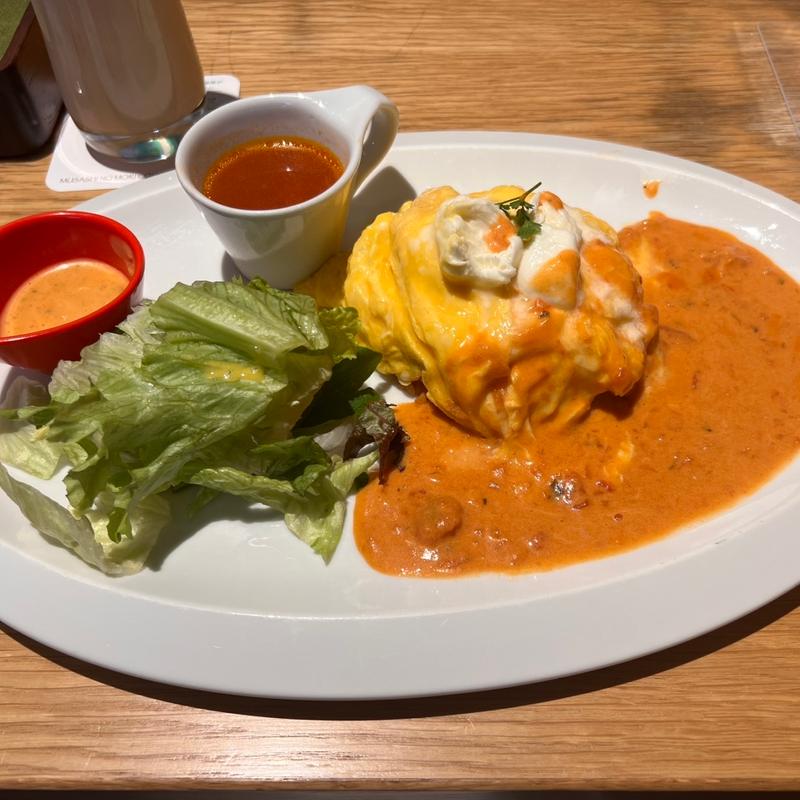 ふわっとろオムライス モッツァレラチーズ添え(むさしの森珈琲 北本店)