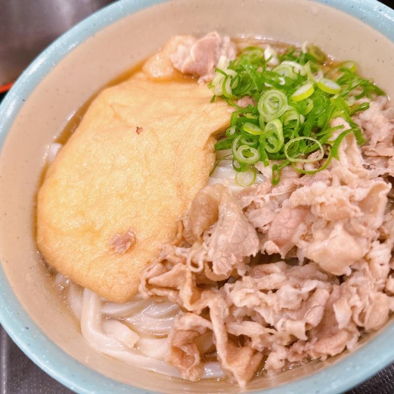 肉ぶっかけ大盛り、きつねトッピング(おにやんま 人形町店)