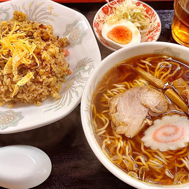 醤油ラーメンと炒飯セット(楽楽)