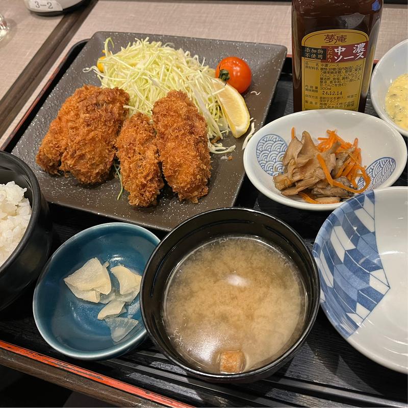 広島県産大粒カキフライ膳(夢庵 南小岩店)