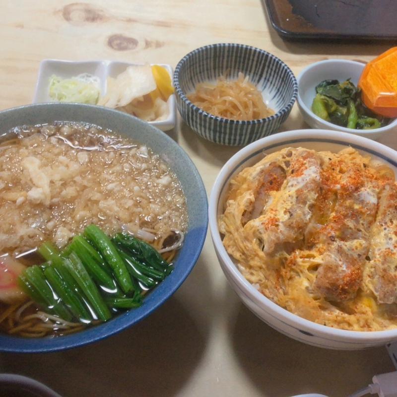 カツ丼たぬきそばセット(丸はし 矢上川店 （まるはし）)